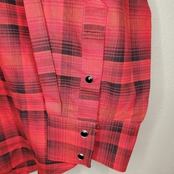Roper Red Plaid Long Sleeve - Picture 2 of 8